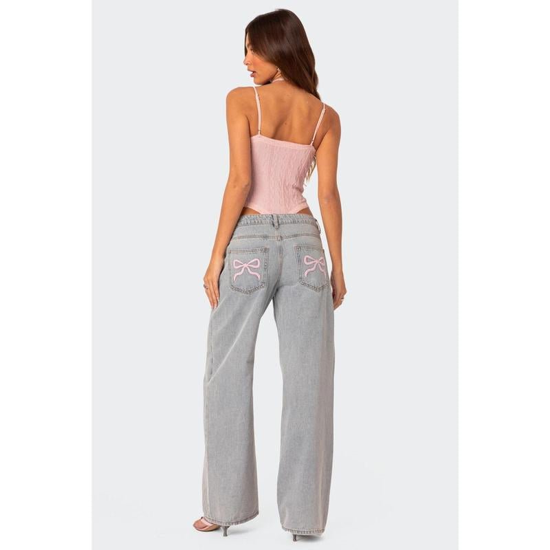 Bow Pocket Relaxed Jeans - Bela Fils BoutiqueBela Fils Boutique